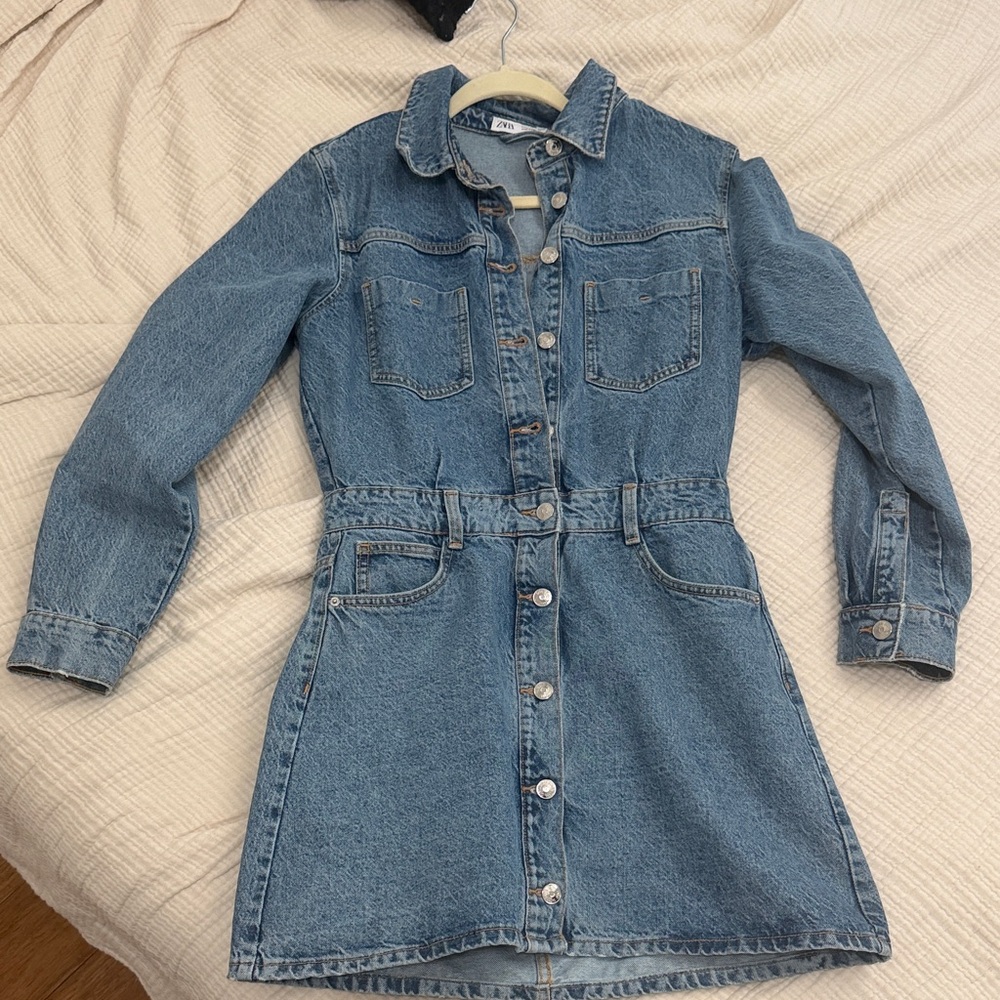 Zara Blue Denim Dress